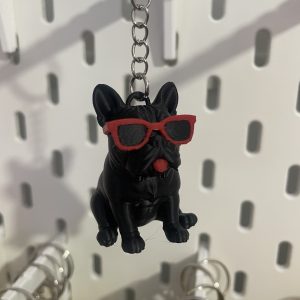 Llavero Bull Dog Francés con gafas de sol