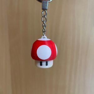 Llavero seta roja Mario Bros "antiestrés"
